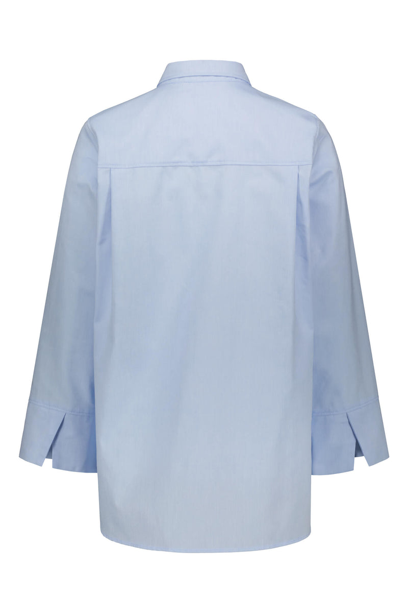 KAROLINA Cotton Shirt light blue back