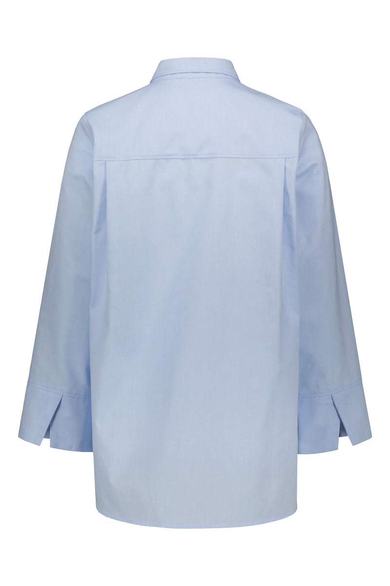 KAROLINA Cotton Shirt light blue back