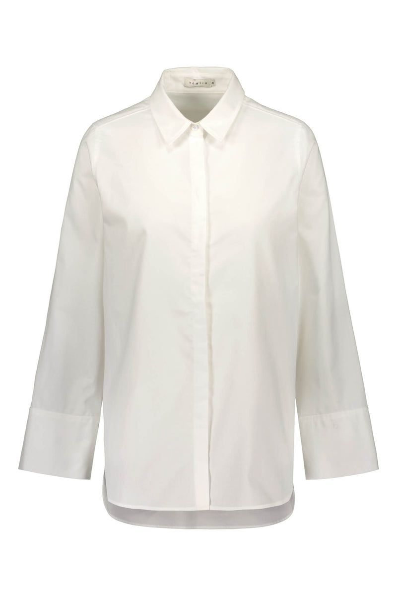 KAROLINA Cotton Shirt white front