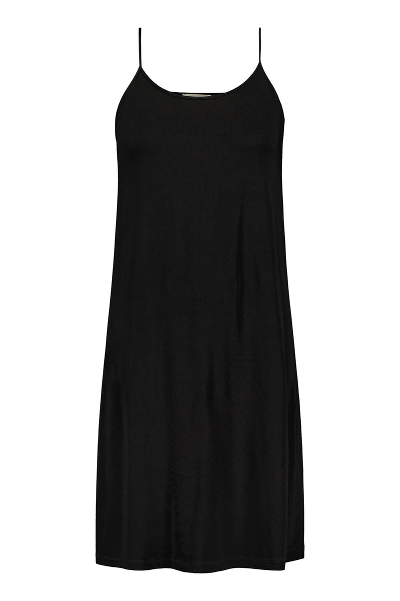 KATHLEEN Slip Dress blackest front