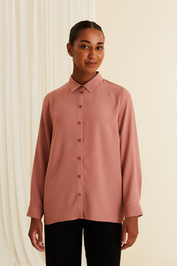 KRISTINA Classic Shirt misty rose