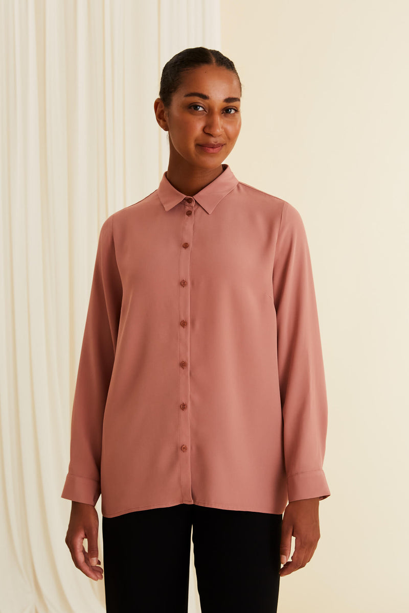 KRISTINA Classic Shirt misty rose