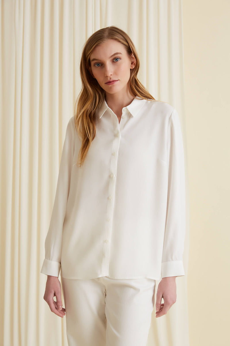 KRISTINA Classic Shirt soft white