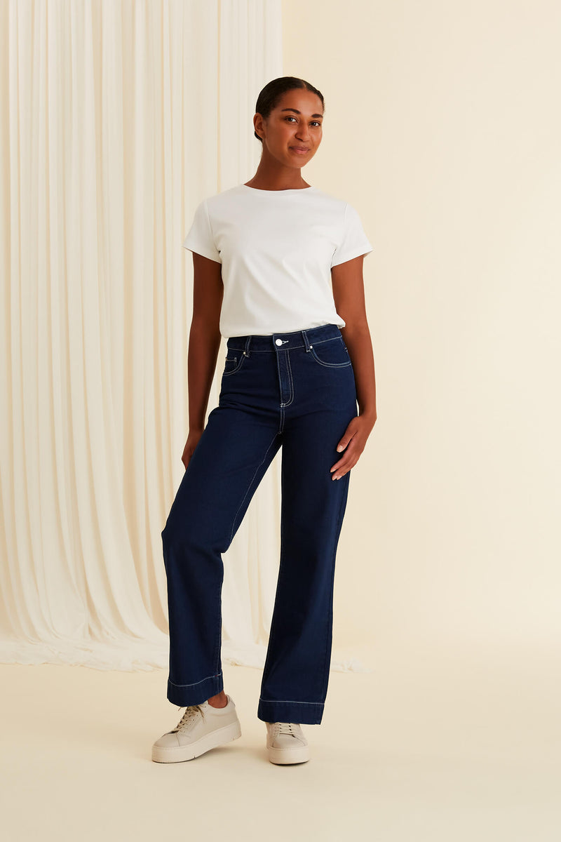 LEONOR Wide Cotton Jeans – Voglia Finland