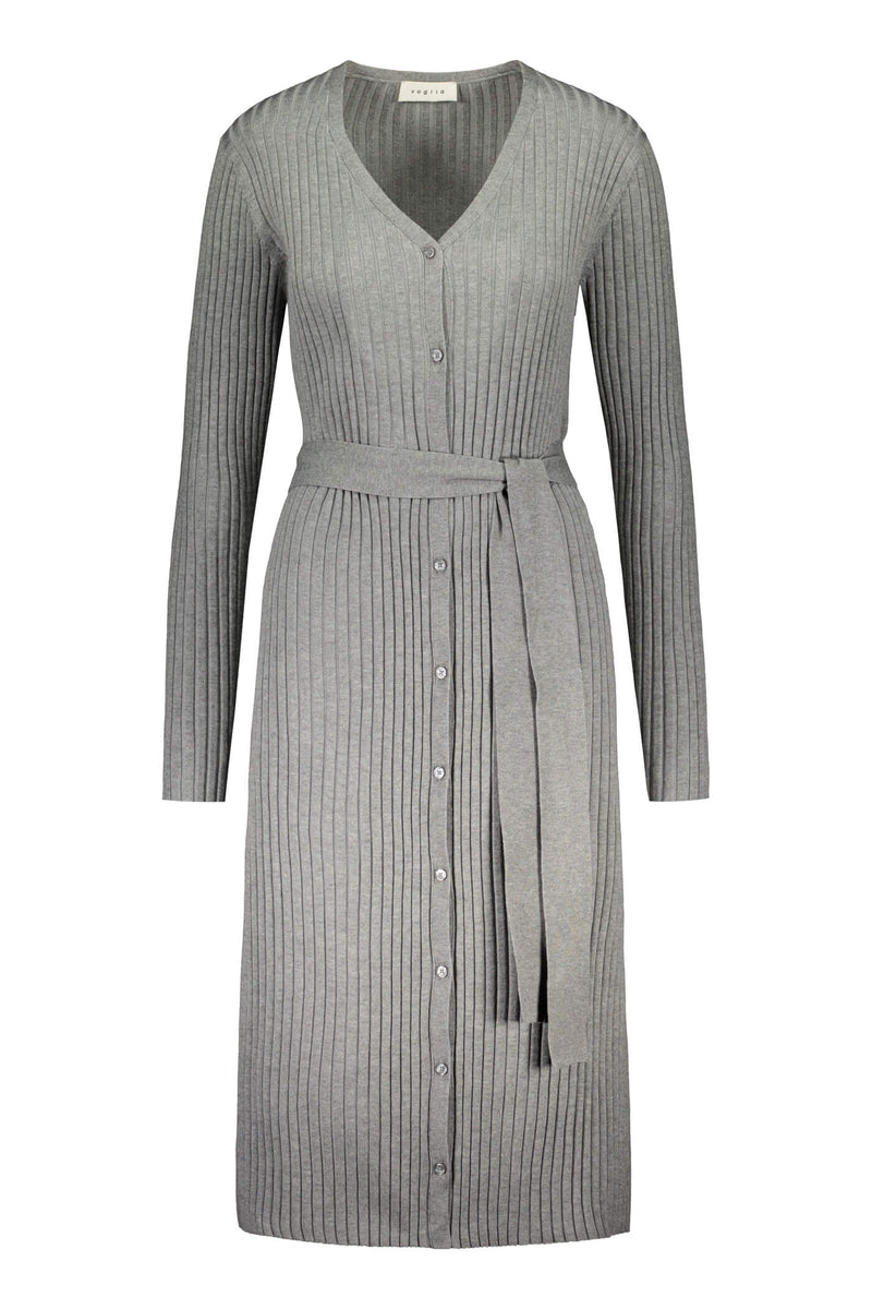 MARCIA High Neck Jumper light grey melange front