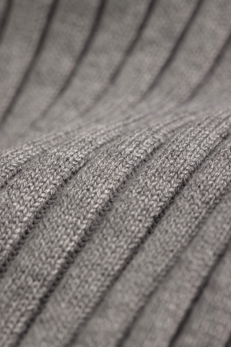 MARCIA Knit Dress light grey melange material