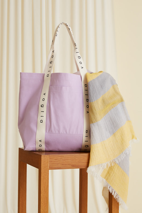 MYLA Cotton Tote lavender front