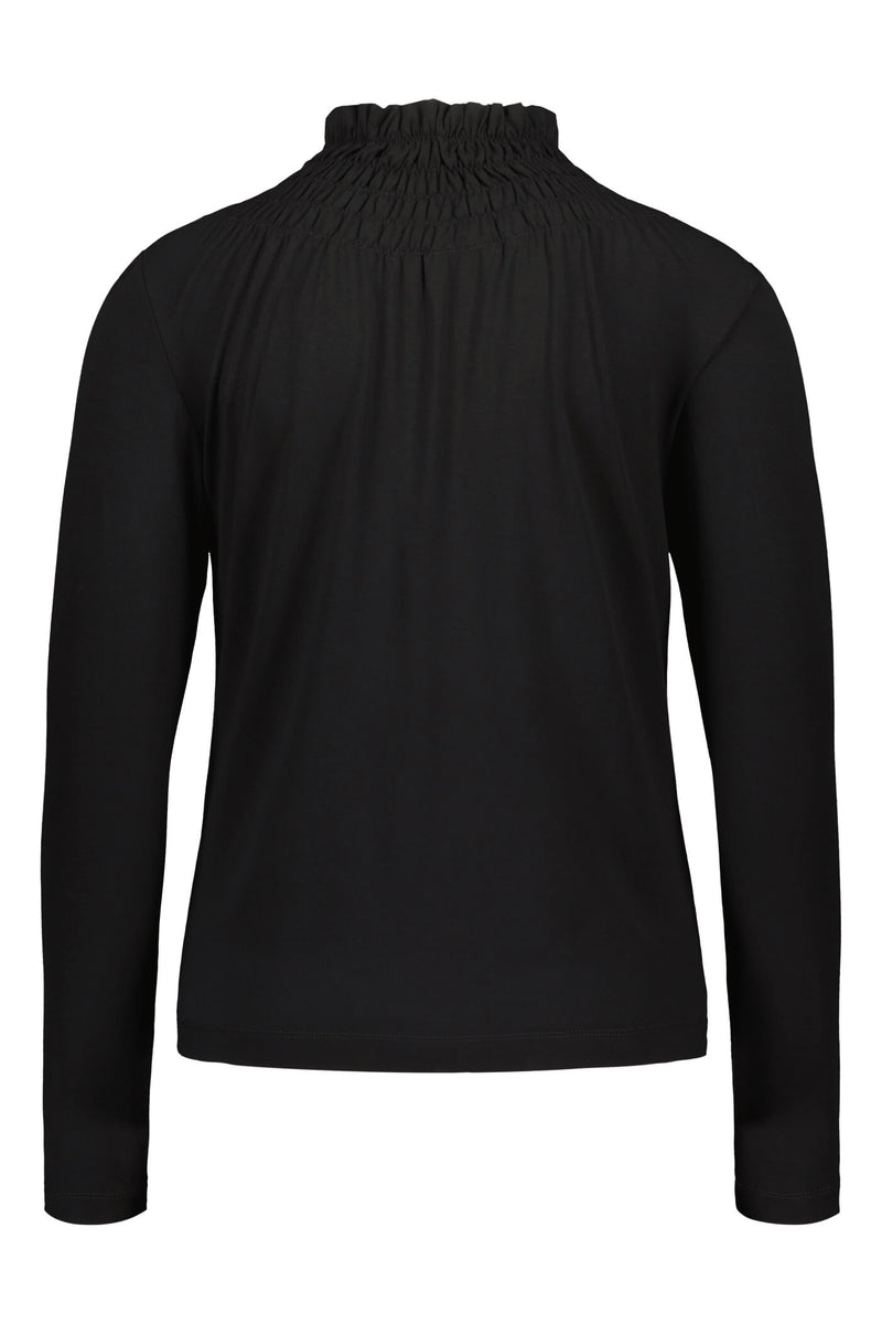 NIKOLETTA High Neck Viscose Top blackest back