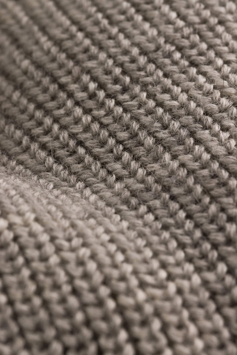 NORA Wool Beanie light grey melange material