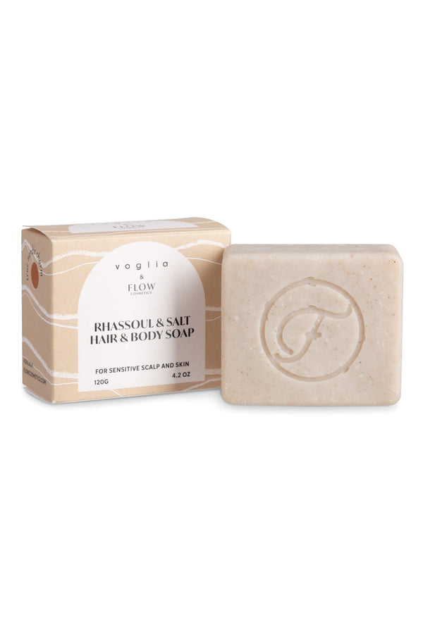 RHASSOUL & SALT SOAP Soap Bar for Hair and Body package
