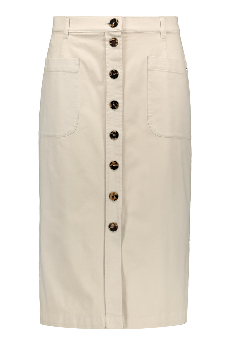 SELENA Button Skirt beige front