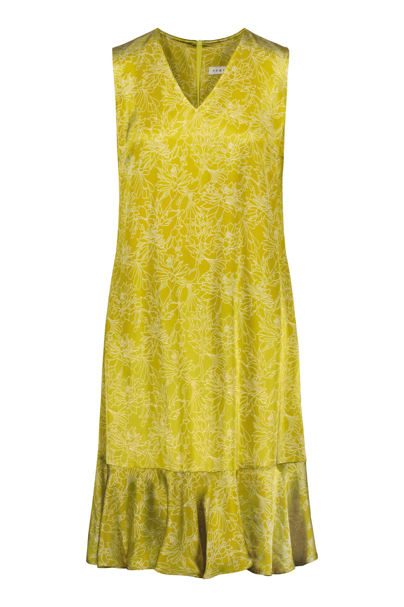SERENA Printed Frill Dress pistachio front