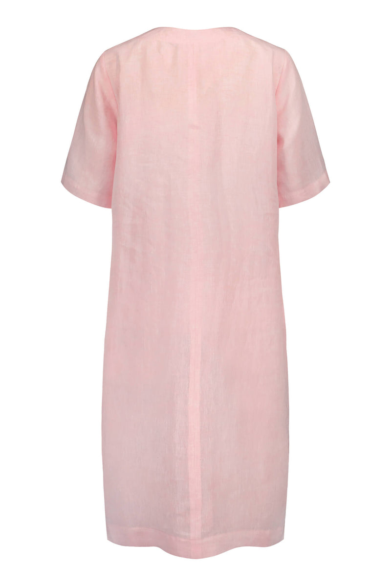 SHEENA Linen Dress cotton candy back