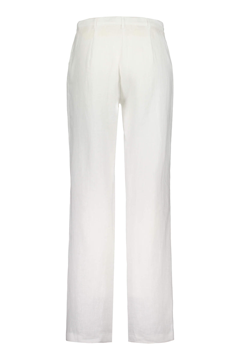SHERAH Linen Trousers white back