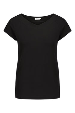 VEERA Viscose T-Shirt blackest front