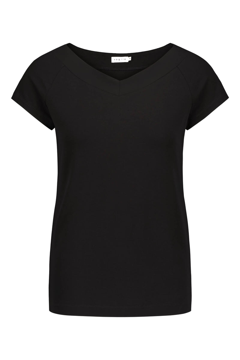 VEERA Viscose T-Shirt blackest front