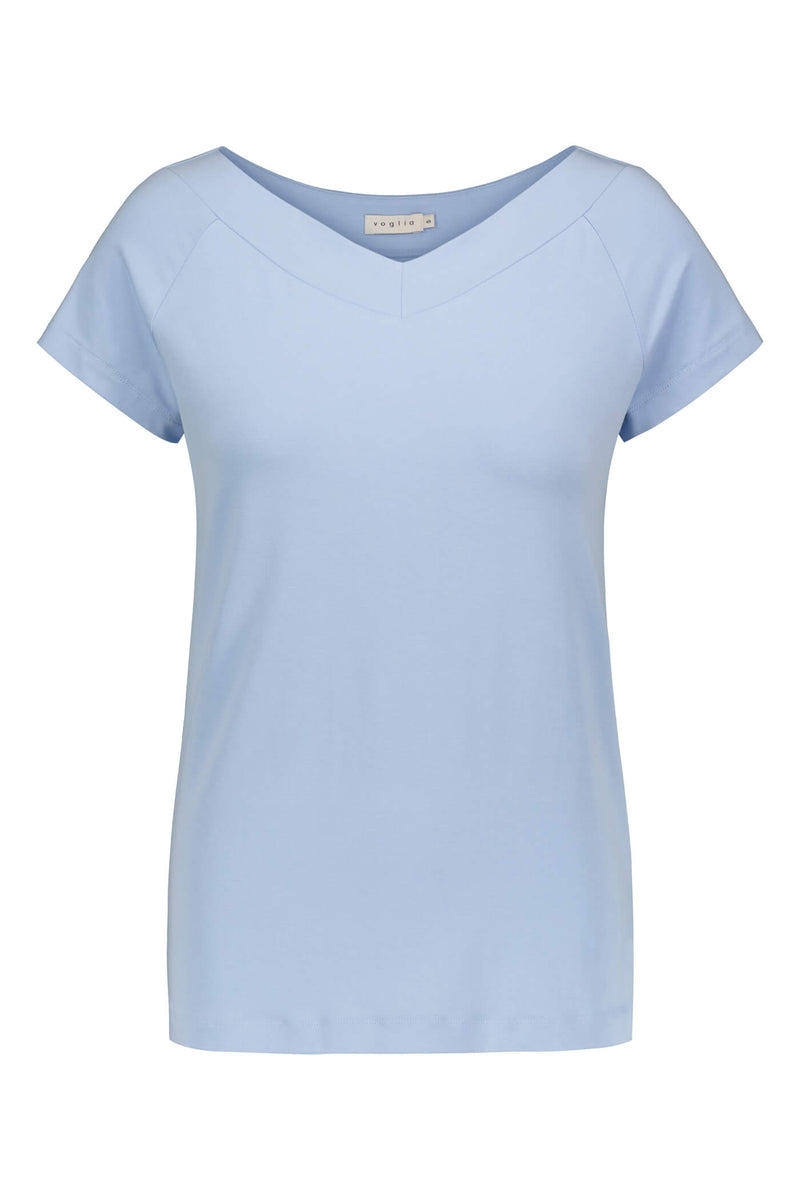 VEERA Viscose T-Shirt sky blue front