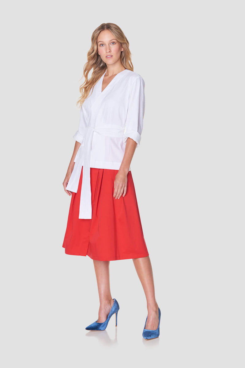 Voglia Finland women's white wrap shirt